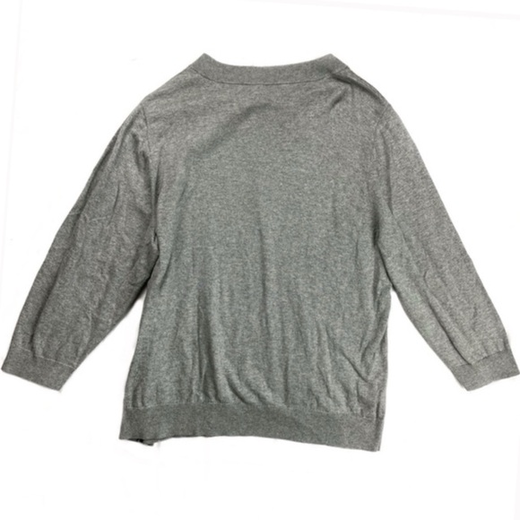 J. Crew Grey Bow Neck Pullover Sweater 2X Gray - Picture 6 of 10